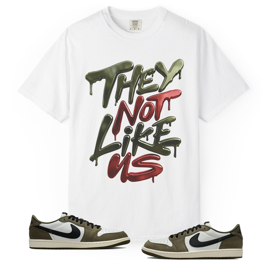 Medium Olive 1s Tee23Kicks They Not Like Us T-Shirt