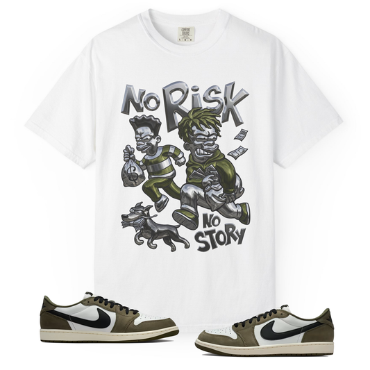 Medium Olive 1s Tee23Kicks No Risk No Story T-Shirt