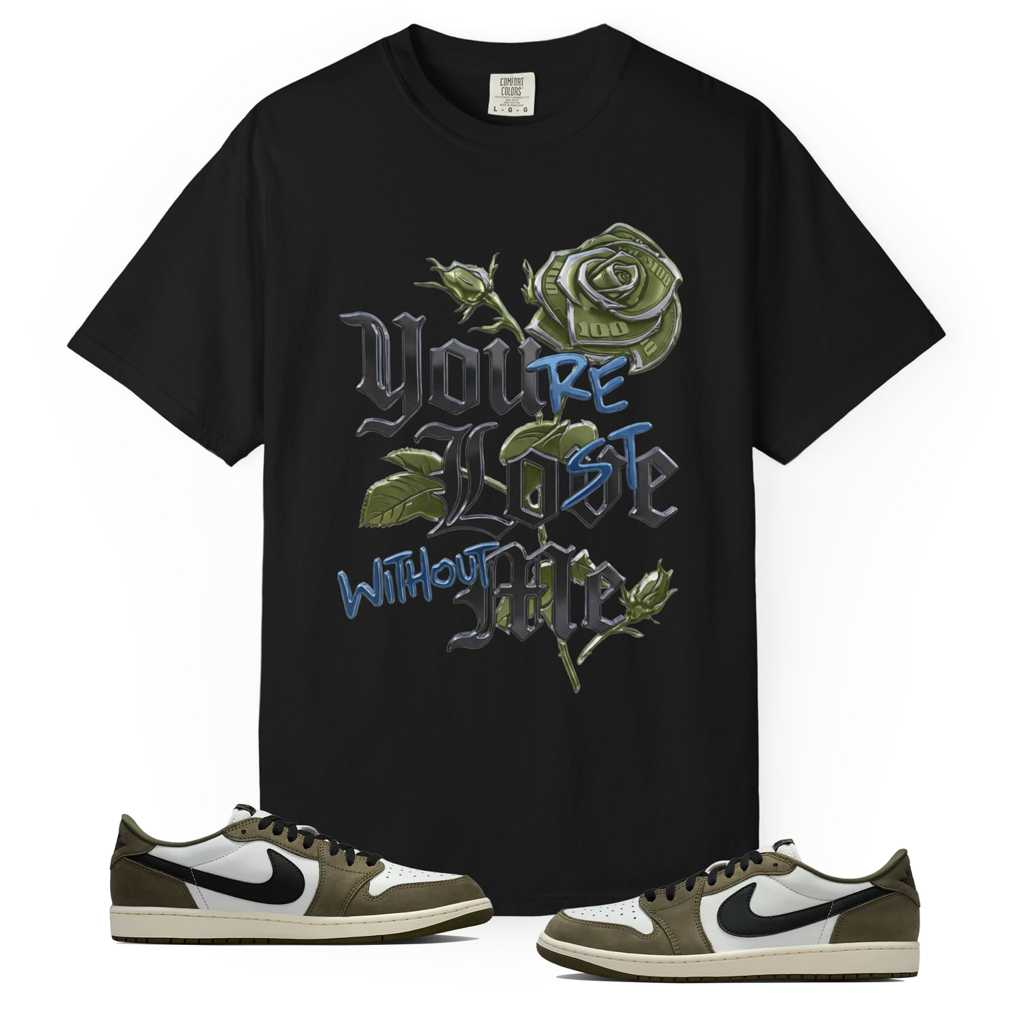 Medium Olive 1s Tee23Kicks You Love Me T-Shirt