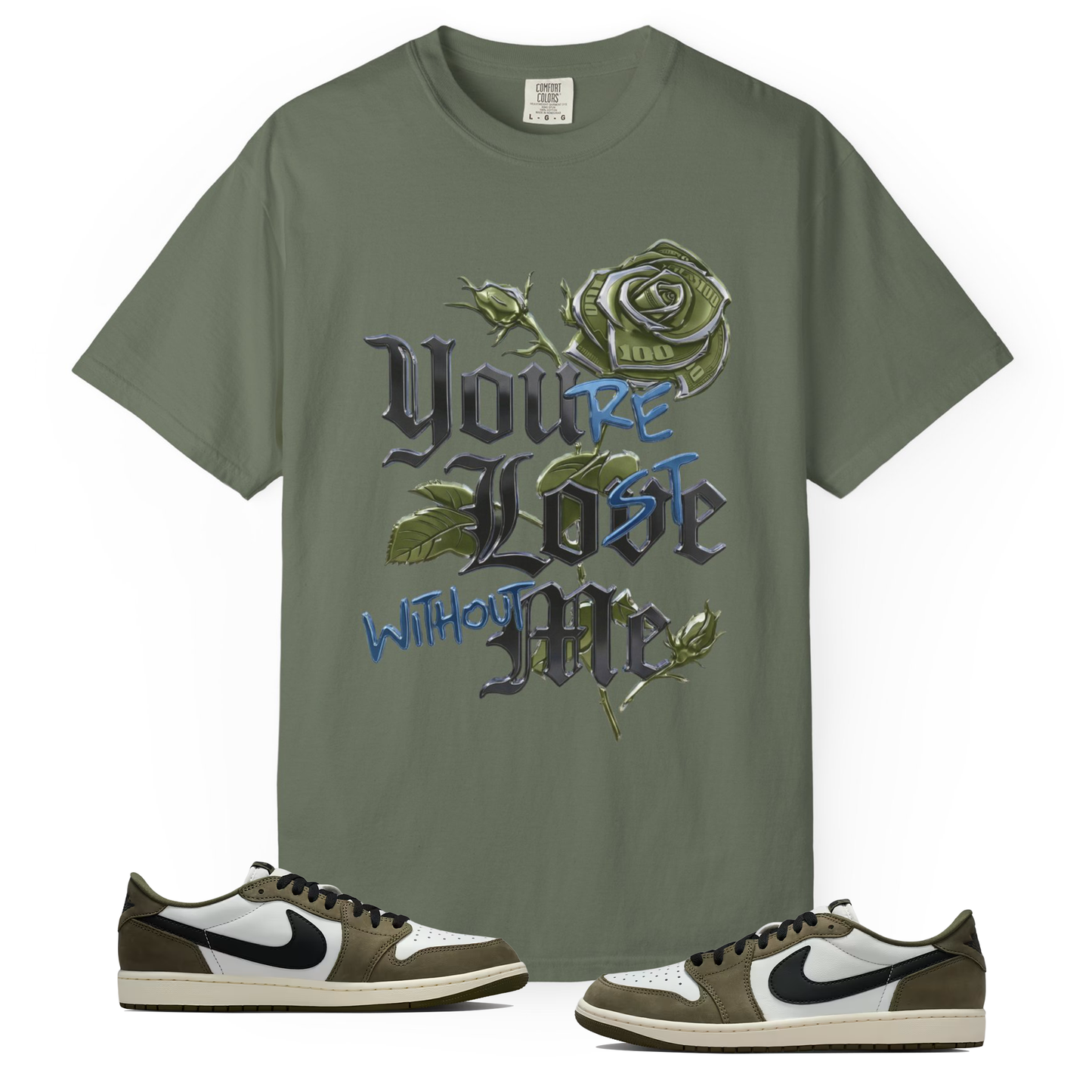 Medium Olive 1s Tee23Kicks You Love Me T-Shirt
