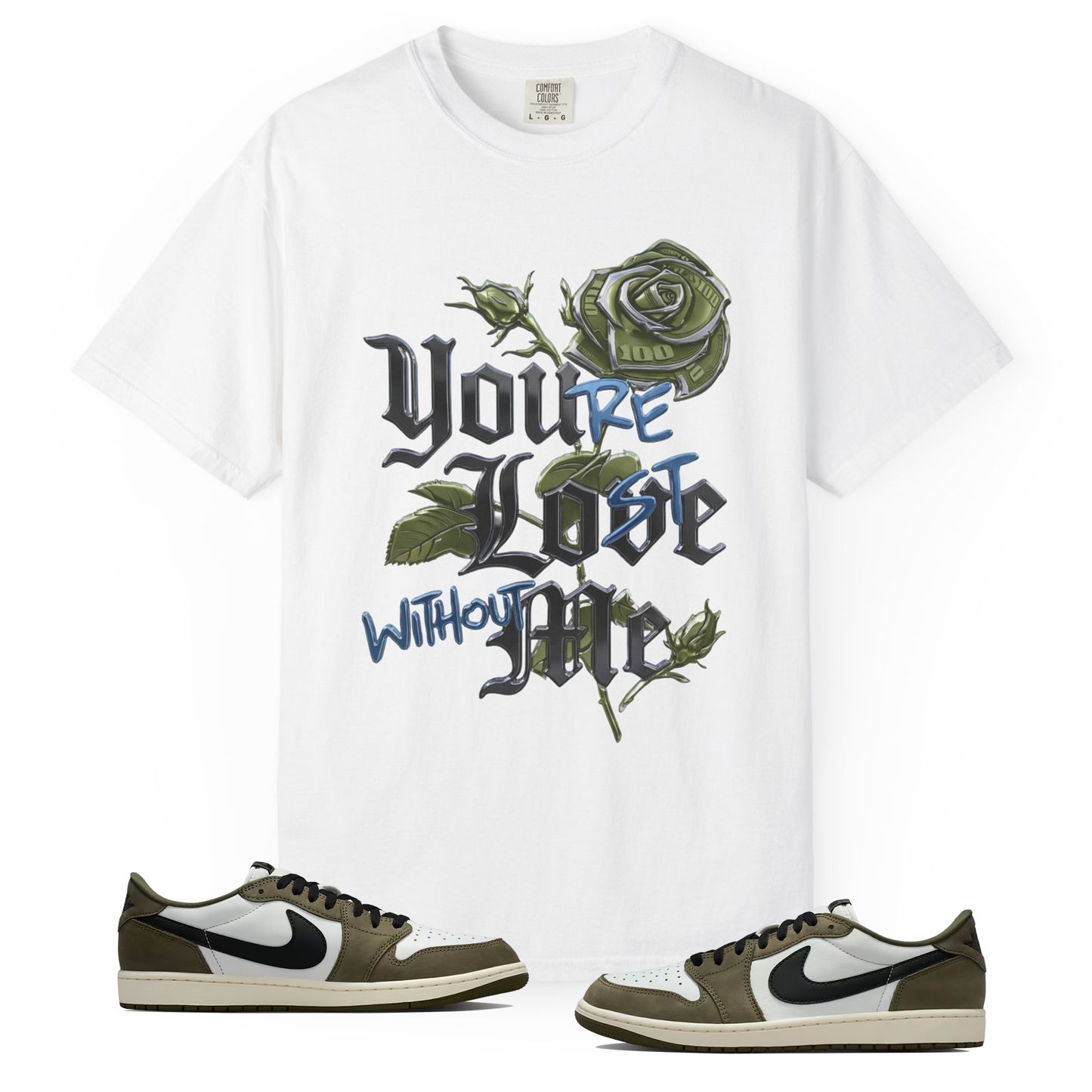 Medium Olive 1s Tee23Kicks You Love Me T-Shirt