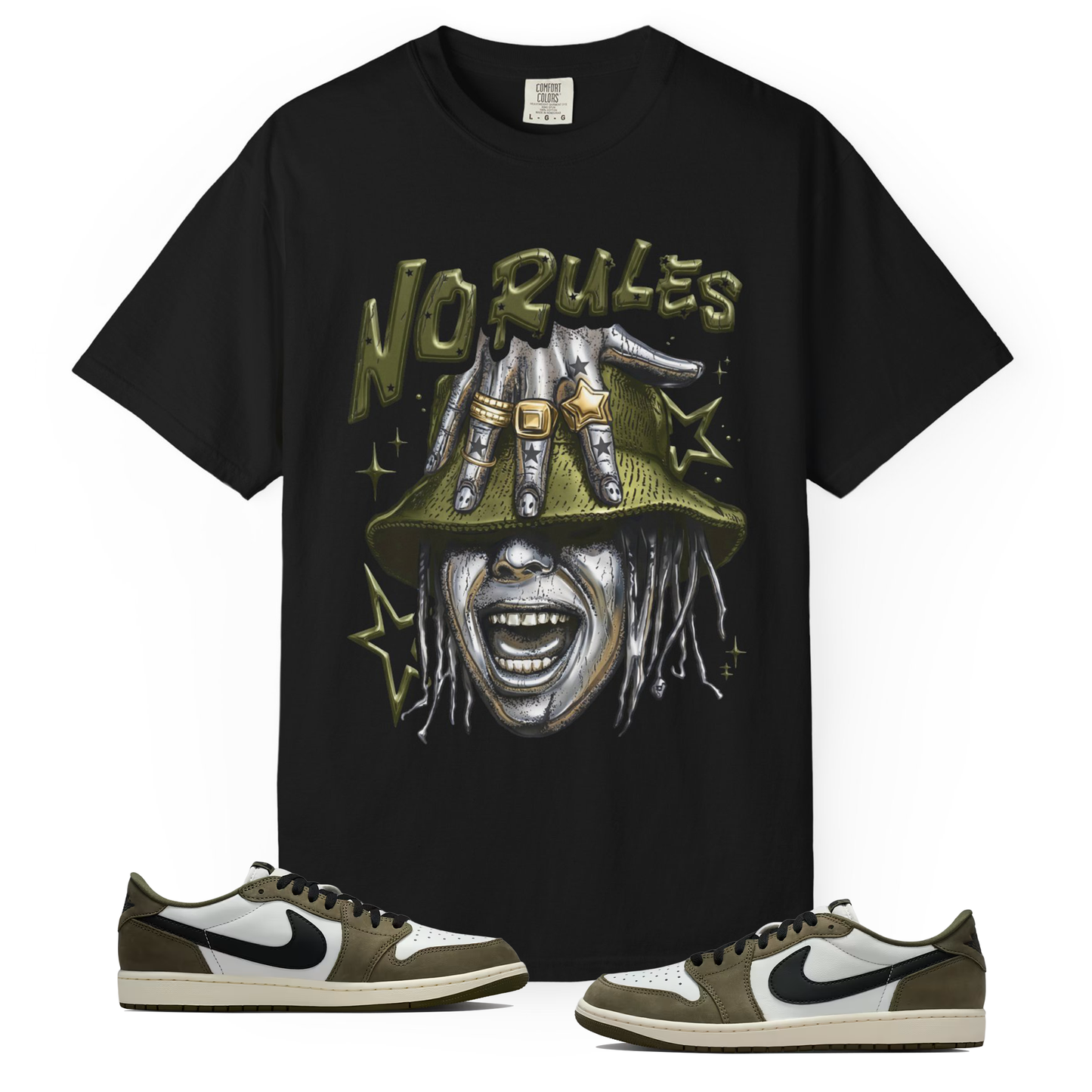 Medium Olive 1s Tee23Kicks No Rules T-Shirt