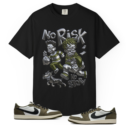 Medium Olive 1s Tee23Kicks No Risk No Story T-Shirt