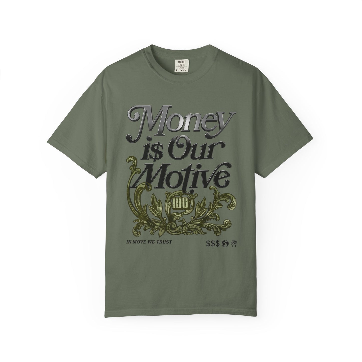 Medium Olive 1s Tee23Kicks Money Is Our Motive T-Shirt
